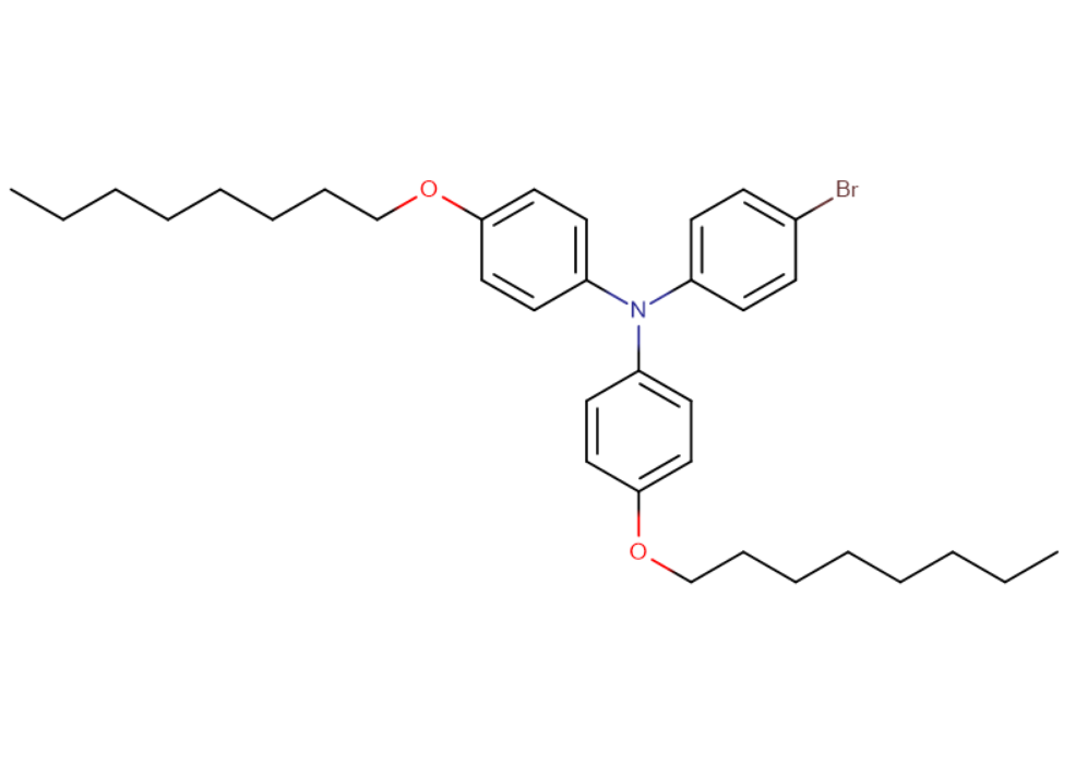 4，4-二辛氧基-4-溴三苯胺,Benzenamine, N-(4-bromophenyl)-4-(octyloxy)-N-[4-(octyloxy)phenyl]-