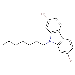 2,7-二溴-9-庚基-9H-咔唑