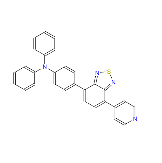 Benzenamine, N,N-diphenyl-4-[7-(4-pyridinyl)-2,1,3-benzothiadiazol-4-yl]-,Benzenamine, N,N-diphenyl-4-[7-(4-pyridinyl)-2,1,3-benzothiadiazol-4-yl]-