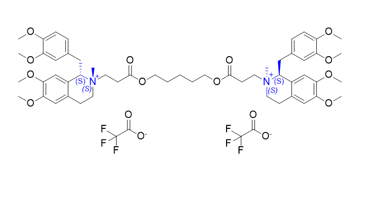 苯磺顺阿曲库铵杂质23,(1S,1'S,2S,2'S)-2,2'-((pentane-1,5-diylbis(oxy))bis(3-oxopropane-3,1- diyl))bis(1-(3,4-dimethoxybenzyl)-6,7-dimethoxy-2-methyl-1,2,3,4- tetrahydroisoquinolin-2-ium) 2,2,2-trifluoroacetate