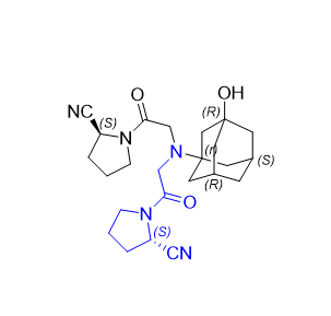 维格列汀杂质03,(2S,2'S)-1,1'-(2,2'-(((1r,3R,5R,7S)-3-hydroxyadamantan-1-yl)azanediyl)bis(acetyl))bis(pyrrolidine-2-carbonitrile)