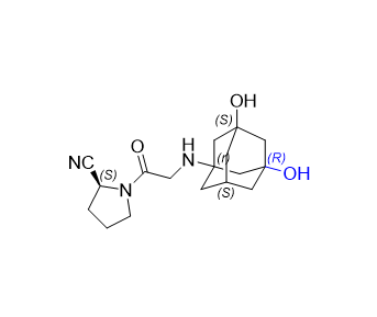 维格列汀杂质09,(S)-1-(2-(((1r,3R,5S,7S)-3,5-dihydroxyadamantan-1-yl)amino)acetyl)pyrrolidine-2-carbonitrile