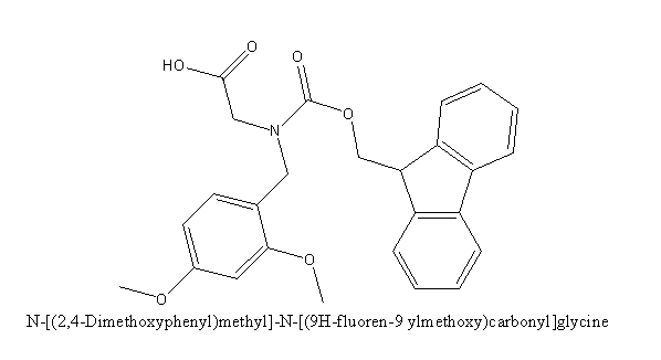 FMOC-N-(2,4-二甲氧基芐基)-GLY-OH,N-[(2,4-Dimethoxyphenyl)methyl]-N-[(9H-fluoren-9 ylmethoxy)carbonyl]glycine