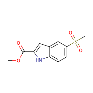 5-甲基磺基吲哚-2-甲酸甲酯,Methyl 5-(methylsulfonyl)-1H-indole-2-carboxylate