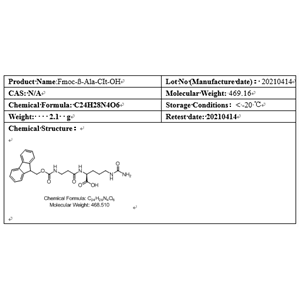 Fmoc-b-Ala-CIt-OH,Fmoc-β-Ala-Cit-OH