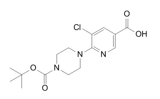 6-(4-(tert-Butoxycarbonyl)piperazin-1-yl)-5-chloronicotinic acid,6-(4-(tert-Butoxycarbonyl)piperazin-1-yl)-5-chloronicotinic acid