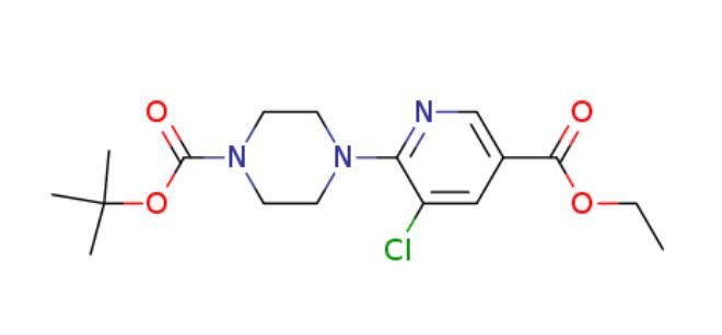 4-(3-chloro-5-ethoxycarbonyl-pyridin-2-yl)-piperazine-1-carboxylic acid tert-butyl ester,4-(3-chloro-5-ethoxycarbonyl-pyridin-2-yl)-piperazine-1-carboxylic acid tert-butyl ester