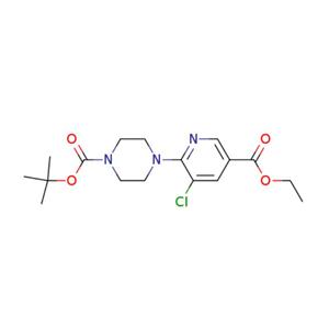 4-(3-chloro-5-ethoxycarbonyl-pyridin-2-yl)-piperazine-1-carboxylic acid tert-butyl ester