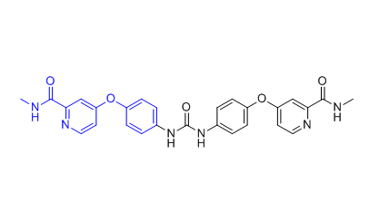 索拉非尼雜質(zhì)09,4,4'-(((carbonylbis(azanediyl))bis(4,1-phenylene))bis(oxy))bis(N-methylpicolinamide)