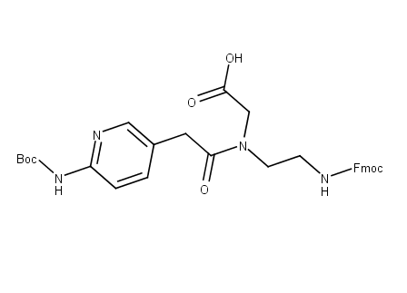 2-[2-(6-{[(tert-butoxy)carbonyl]amino}pyridin-3-yl)-N-[2-({[(9H-fluoren-9-yl)methoxy]carbonyl}amino)ethyl]acetamido]acetic acid