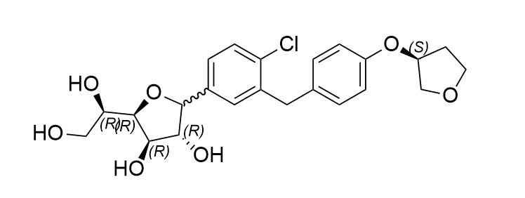恩格列净杂质06,(3R,4R,5R)-2-(4-chloro-3-(4-(((S)-tetrahydrofuran-3-yl)oxy)benzyl) phenyl)-5-((R)-1,2-dihydroxyethyl)tetrahydrofuran-3,4-diol
