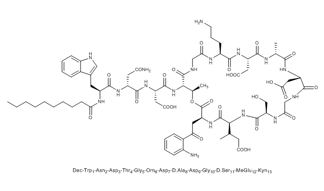 達托霉素β異構體,Daptomycin β Isomer