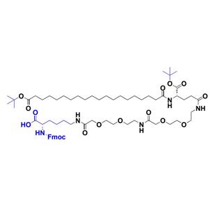 Tirzepatide（替尔泊肽）侧链,Fmoc-L-Lys[C20-OtBu-Glu(OtBu)-AEEA-AEEA]-OH