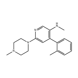 N-甲基-4-(2-甲基苯基)-6-(4-甲基-1-哌嗪基)-3-吡啶胺,N-methyl-6-(4-methylpiperazin-1-yl)-4-(o-tolyl)pyridin-3-amine