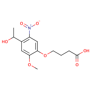 4-[4-(1-羟乙基)-2-甲氧基-5-硝基苯氧基]丁酸,4-(4-(1-Hydroxyethyl)-2-methoxy-5-nitrophenoxy)butanoic acid