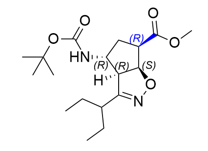 帕拉米韦杂质19,methyl (3aR,4R,6R,6aS)-4-((tert-butoxycarbonyl)amino)-3-(pentan- 3-yl)-3a,5,6,6a-tetrahydro-4H-cyclopenta[d]isoxazole-6-carboxylate