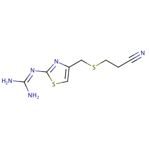 3-(2-胍基-噻唑-4-基甲硫)-丙腈,2-(4-(((2-Cyanoethyl)thio)methyl)thiazol-2-yl)guanidine