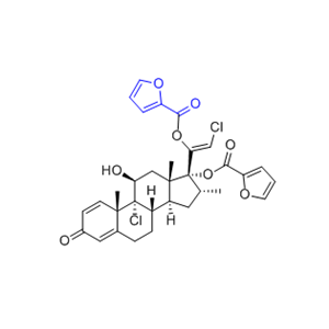 糠酸莫米松杂质35,(Z)-2-chloro-1-((8S,9R,10S,11S,13S,14S,16R,17R)-9-chloro-17-((furan-2-carbonyl)oxy)-11-hydroxy-10,13,16-trimethyl-3-oxo-6,7,8,9,10,11,12,13,14,15,16,17-dodecahydro-3H-cyclopenta[a]