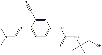 妥卡替尼中间体8,(E)-N'-(2-cyano-4-(3-(1-hydroxy-2-methylpropan-2-yl)thioureido)phenyl)-N,N-dimethylformimidamide