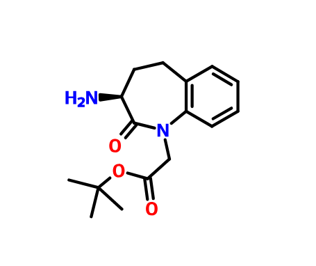 (S)-3-氨基-2,3,4,5-四氫-2-氧-1H-1-苯并氮雜卓-1-乙酸叔丁酯,(S)-tert-Butyl 2-(3-amino-2-oxo-2,3,4,5-tetrahydro-1H-benzo[b]azepin-1-yl)acetate