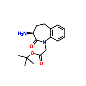 (S)-3-氨基-2,3,4,5-四氢-2-氧-1H-1-苯并氮杂卓-1-乙酸叔丁酯,(S)-tert-Butyl 2-(3-amino-2-oxo-2,3,4,5-tetrahydro-1H-benzo[b]azepin-1-yl)acetate