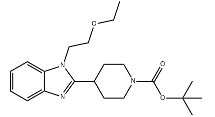 1-哌啶甲酸, 4-[1-(2-乙氧基乙基)-1H-苯并咪唑-2-基]-, 1,1-二甲基乙基 酯,4-(1-(2-ethoxyethyl)-1H-benzo[d]iMidazol-2-yl)piperidine-1-carboxylate