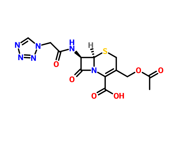 头孢唑啉杂质D,(6R-trans)-3-(acetoxymethyl)-8-oxo-7-(1H-tetrazol-1-ylacetamido)-5-thia-1-azabicyclo[4.2.0]oct-2-ene-2-carboxylic acid