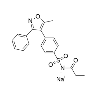 帕瑞昔布钠API,sodium ((4-(5-methyl-3-phenylisoxazol-4-yl)phenyl)sulfonysodium ((4-(5-methyl-3-phenylisoxazol-4-yl)phenyl)sulfonyl) (propionyl)amidel) (propionyl)amide