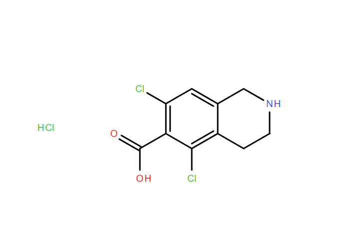 6-异喹啉甲酸-5,7-二氯-1,2,3,4-四氢盐酸盐,6-Isoquinolinecarboxylic acid, 5,7-dichloro-1,2,3,4-tetrahydro-, hydrochloride (1:1)