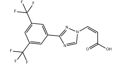 KPT-330中间体,(Z)-3-(3-(3,5-bis(trifluoroMethyl)phenyl)-1H-1,2,4-triazol-1-yl)acrylic acid