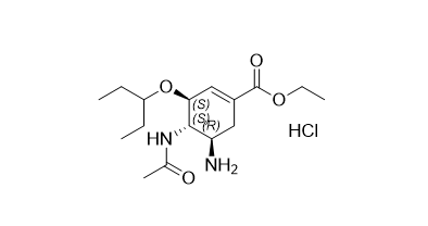 奥司他韦杂质09,ethyl (3S,4S,5R)-4-acetamido-5-amino-3-(pentan-3-yloxy)cyclohex-1- ene-1-carboxylate hydrochloride