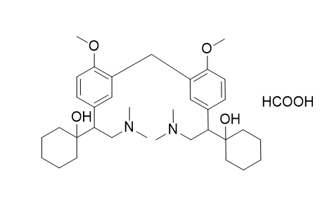 文拉法辛杂质14（甲酸盐）,1,1'-((methylenebis(4-methoxy-3,1-phenylene))bis(2-(dimethylamino)ethane-1,1-diyl))bis(cyclohexan-1-ol) formate