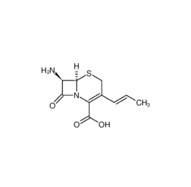 头孢丙烯母核,(6R,7R)-7-Amino-8-oxo-3-(1-propenyl)-5-thia-1-azabicyclo[4.2.0]oct-2-ene-2-carboxylic acid