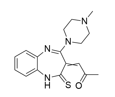 奥氮平杂质13,1-(4-(4-methylpiperazin-1-yl)-2-thioxo-1,2-dihydro-3H-benzo[b][1,4] diazepin-3-ylidene)propan-2-one