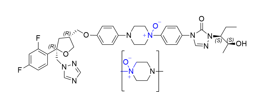 泊沙康唑杂质1,1,4-dimethylpiperazine 1-oxide compound with 4-(4-(((3R,5R)-5-((1H-1,2,4-triazol-1-yl)methyl)-5-(2,4-difluorophenyl)tetrahydrofuran-3-yl)methoxy)phenyl)-1-(4