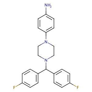 4-(4-(双(4-氟苯基)甲基)哌嗪-1-基)苯胺,4-(4-[BIS(4-FLUOROPHENYL)METHYL]PIPERAZIN-1-YL)PHENYLAMINE