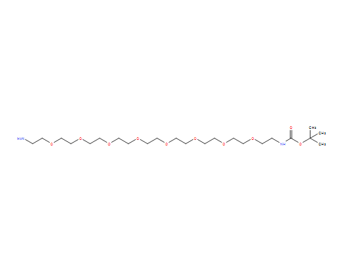 叔丁氧羰基八聚乙二醇胺,BocNH-PEG8-CH2CH2NH2