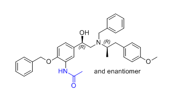 福莫特罗杂质32,N-(5-((RS)-2-(benzyl((RS)-1-(4-methoxyphenyl)propan-2-yl)amino)-1-hydroxyethyl)-2-(benzyloxy)phenyl)acetamide