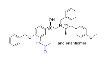 福莫特羅雜質(zhì)32,N-(5-((RS)-2-(benzyl((RS)-1-(4-methoxyphenyl)propan-2-yl)amino)-1-hydroxyethyl)-2-(benzyloxy)phenyl)acetamide