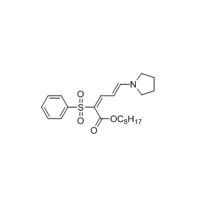 5-吡咯烷基-2-苯基磺酰基-2,4-戊二烯酸辛酯