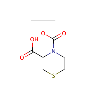 N-Boc-3-硫代吗啉甲酸,4-(tert-Butoxycarbonyl)thiomorpholine-3-carboxylic acid