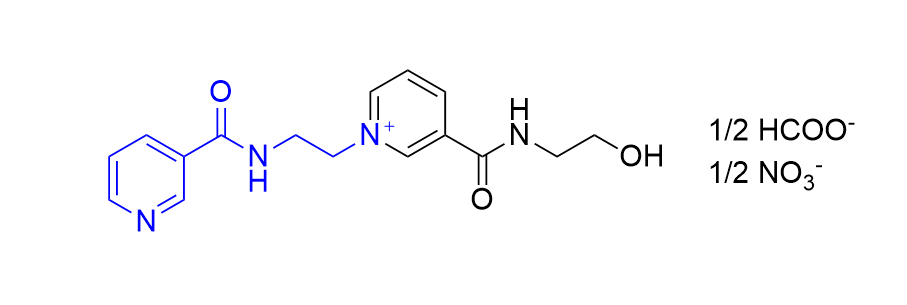 尼可地爾雜質(zhì)13,3-((2-hydroxyethyl)carbamoyl)-1-(2-(nicotinamido)ethyl)pyridin-1- ium 1/2 formate 1/2 nitrate