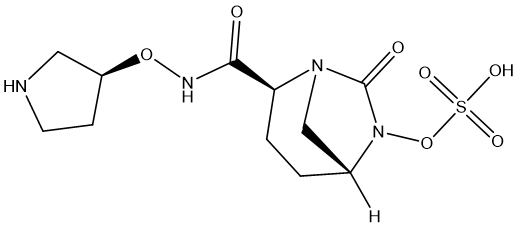 (2S,5R)-7-oxo-2-((((S)-pyrrolidin-3-yl)oxy)carbamoyl)-1,6-diazabicyclo[3.2.1]octan-6-yl hydrogen sul,(2S,5R)-7-oxo-2-((((S)-pyrrolidin-3-yl)oxy)carbamoyl)-1,6-diazabicyclo[3.2.1]octan-6-yl hydrogen sulfate