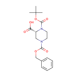 (R)-N-1-Boc-N-4-Cbz-2-哌嗪甲酸,(2R)-Piperazine-1,2,4-tricarboxylic acid 4-benzyl ester 1-tert-butyl ester