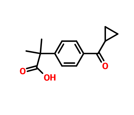 4-(环丙基羰基)-ALPHA,ALPHA-二甲基苯乙酸,4-(CYCLOPROPYL CARBONYL)-A,A-DIMETHYLPHENYL ACETIC ACID