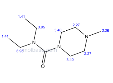 1-二乙胺基甲酰基-4-甲基哌嗪,DIETHYLCARBAMAZINE