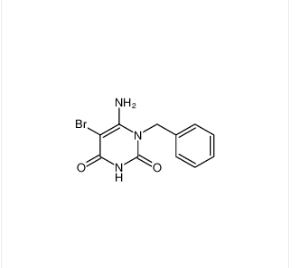 6-氨基-1-苄基-5-溴尿嘧啶,6-Amino-1-benzyl-5-bromouracil