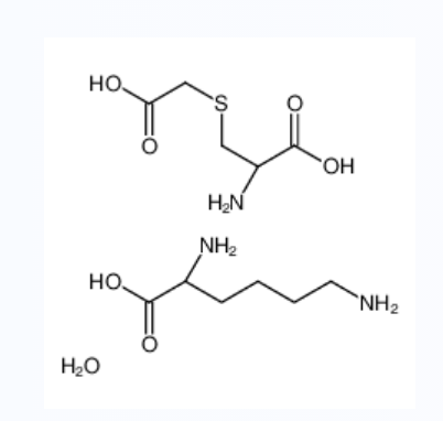 赖氨酸羧甲司坦,L-Lysine, compd. with S-(carboxymethyl)-L-cysteine (1:1), monohydrate (9CI)