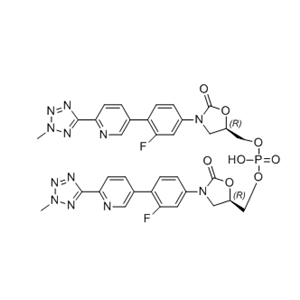 特地唑胺雜質(zhì)37,bis(((R)-3-(3-fluoro-4-(6-(2-methyl-2H-tetrazol-5-yl)pyridin-3-yl)phenyl)-2-oxooxazolidin-5-yl)methyl) hydrogen phosphate