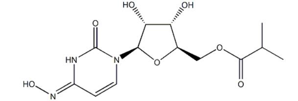 ((3AR,4R,6R,6AR)-6-(4-(羟氨)-2-恶嘧啶-1(2H)-甲基)-2,2-二甲基四氢呋喃[3,4-D][1,3]二氧醇-4-基)异丁酸甲酯,((3aR,4R,6R,6aR)-6-((E)-4-(hydroxyimino)-2-oxo-3,4-dihydropyrimidin-1(2H)-yl)-2,2-dimethyltetrahydrofuro[3,4-d][1,3]dioxol-4-yl)methyl isobutyrate